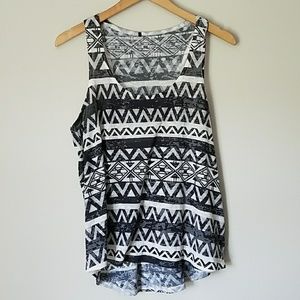 Cute Print Racer Back Tank